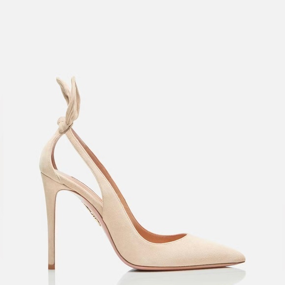 Aquazzura Shoes - Aquazurra Bow Tie 105mm Pump in Beige 37.5 - brand new, never worn!